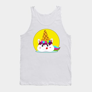 Unicorn with Ice cream cone Tank Top